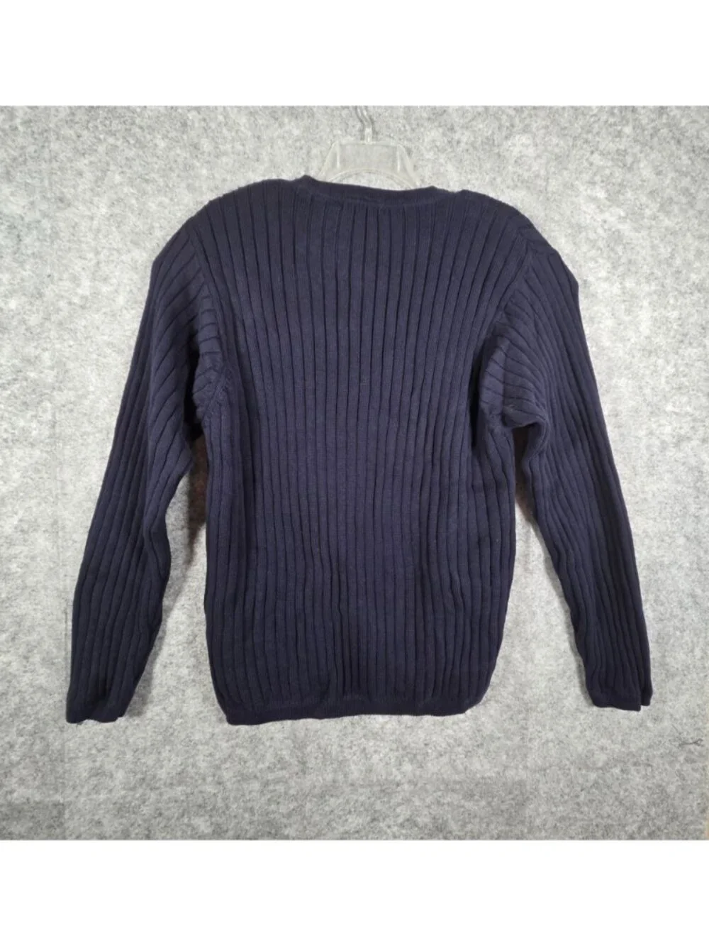 Eddie Bauer Men's Sweater Crewneck Long Sleeve Pullover Rib Knit Navy Size L - Picture 5 of 7